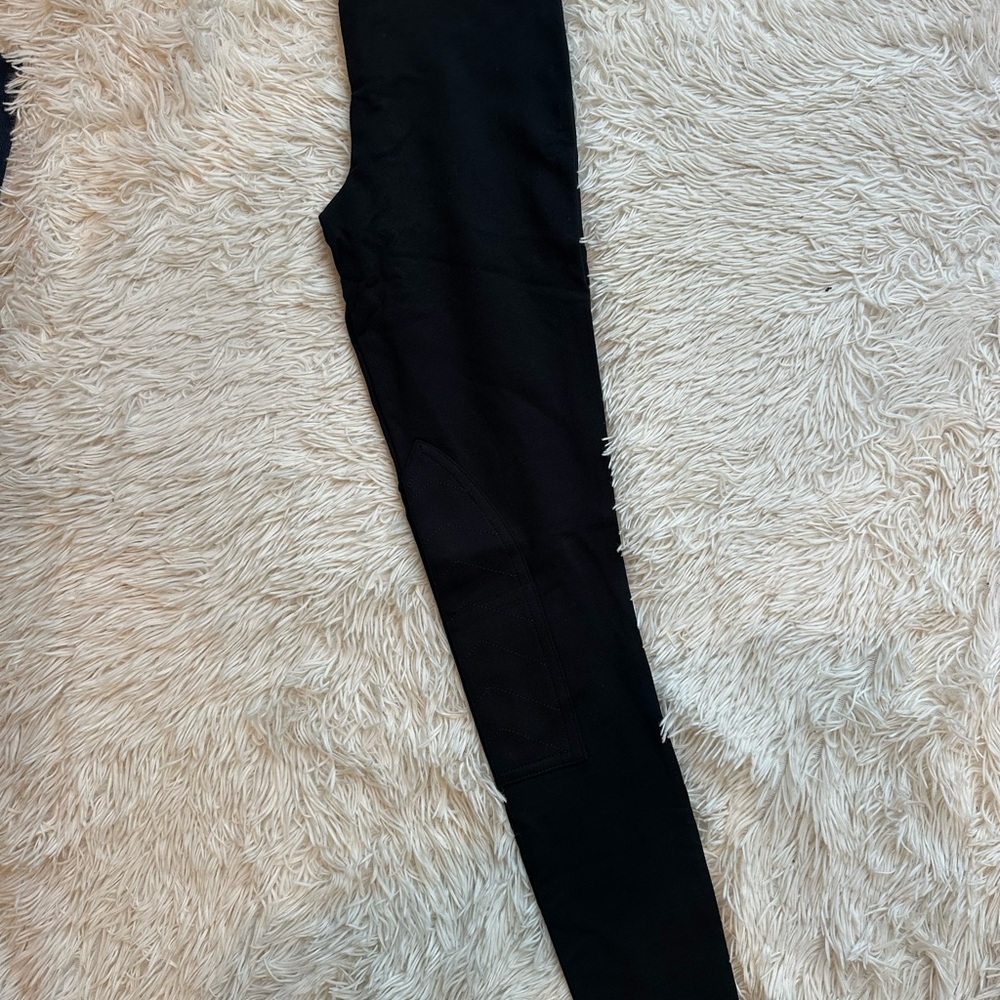 Polo by Ralph Lauren Black Leggings with Logo Patch Size XS